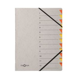 PAGNA Trieur Easy Grey, A4, 12 compartiments, gris / orange