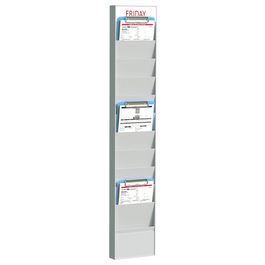 PAPERFLOW Planificateur de bureau mural, 10 casiers, gris