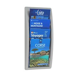 PAPERFLOW Porte-brochures mural Quick fit, A4, gris
