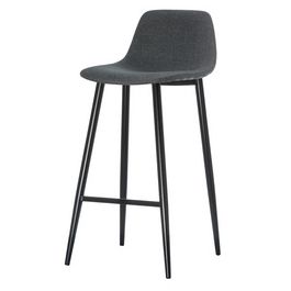 PAPERFLOW Tabouret de bar MUST, set de 2, gris