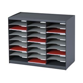 PAPERFLOW Trieur monobloc, 24 compartiments, anthracite