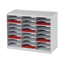 PAPERFLOW Trieur monobloc, 24 compartiments, gris