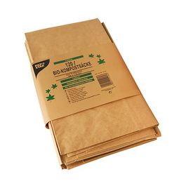 PAPSTAR Sac compostable, 120 litres, brun