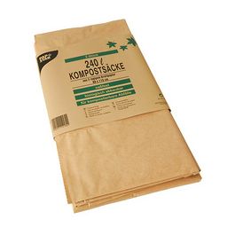PAPSTAR Sac compostable, 240 litres, brun