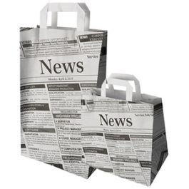 PAPSTAR Sac en papier "Newsprint", 200 x 100 x 360 mm