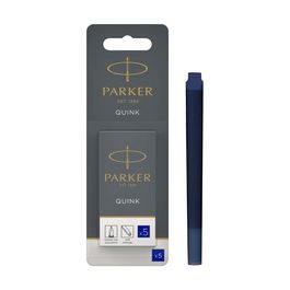 PARKER Cartouche d'encre longue QUINK, en blister, bleu