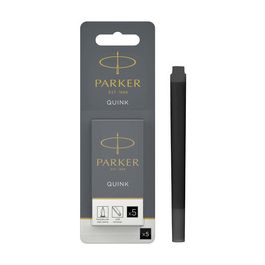 PARKER Cartouche d'encre longue QUINK, en blister, noir