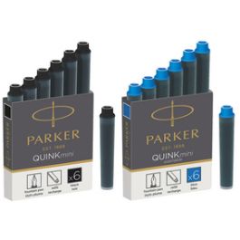 PARKER Cartouches d'encre Mini QUINK, effaçable, bleu