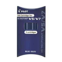 PILOT Cartouches d'encre pour Stylo roller V5/V7, bleu