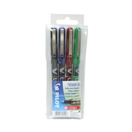 PILOT Stylo roller V Ball VB 5, étui de 4 stylos roller