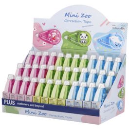PLUS JAPAN Roller correcteur "Mini Zoo" 5mm x 6m, présentoir