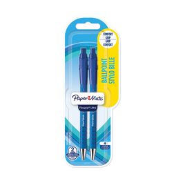 Paper:Mate Stylo à bille FlexGrip Ultra, blister de 2, bleu