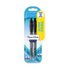 Paper:Mate Stylo à bille FlexGrip Ultra, blister de 2, noir