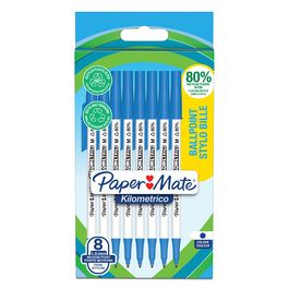 Paper:Mate Stylo à bille Kilometrico, blister de 8, bleu