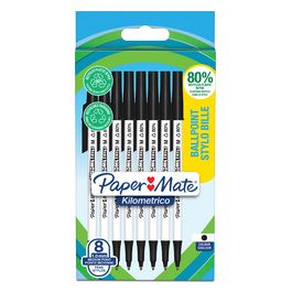 Paper:Mate Stylo à bille Kilometrico, blister de 8, noir