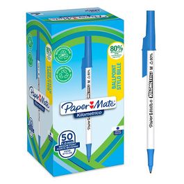 Paper:Mate Stylo à bille Kilometrico, boîte de 50, bleu