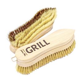 Peggy Perfect Brosse métallique "GRILL", bois naturel