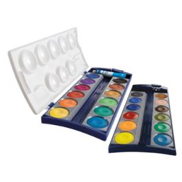 Pelikan Boîte de peinture standard d'école K24, 24 couleurs