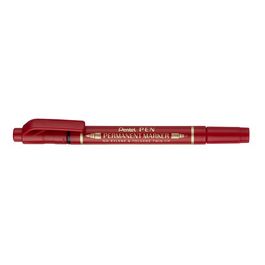 Pentel Marqueur permanent Pen, double pointe, rouge