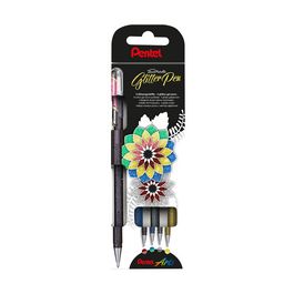 Pentel Stylo roller à encre gel Hybrid Dual Metallic, set