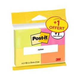 Post-it Bloc-note adhésif notes, 38 x 51 mm, pack de 4