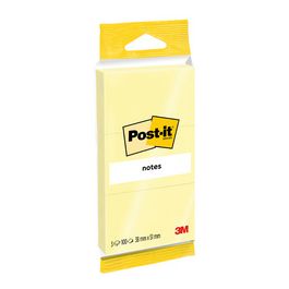 Post-it Bloc-note adhésif, 38 x 51 mm, jaune, blister