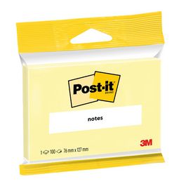 Post-it Bloc-note adhésif, 76 x 127 mm, jaune, blister