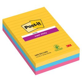 Post-it Bloc note super sticky notes, 101 x 152 mm, ligné