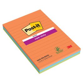 Post-it Bloc-note super sticky notes, 101 x 152 mm, ligné