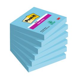 Post-it Bloc-note super sticky notes, 76 x 76 mm, bleu