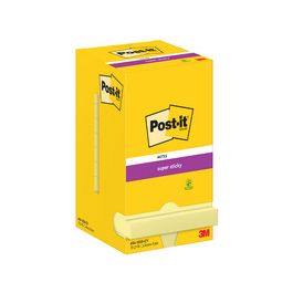 Post-it Bloc-note super sticky notes, 76 x 76 mm, jaune