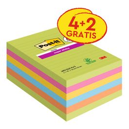Post-it Bloc-notes super sticky notes, 101 x 152 mm, ligné