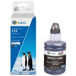 Bouteille d'encre compatible de première qualité C13T06B140 / 113 Epson - noire