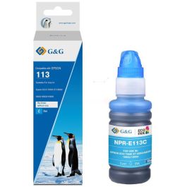 Bouteille d'encre compatible de première qualité C13T06B240 / 113 Epson - cyan