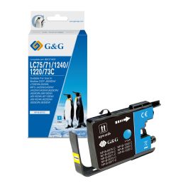 Cartouche compatible de première qualité LC1240C Brother - cyan