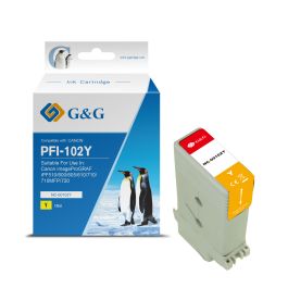 Cartouche compatible de première qualité 0898B001 / PFI-102 Y Canon - jaune