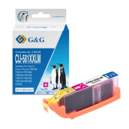 Cartouche compatible de première qualité 1996C001 / CLI-581 MXXL Canon - magenta