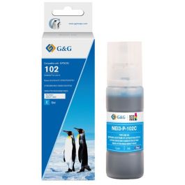 Bouteille d'encre compatible de première qualité C13T03R240 / 102 Epson - cyan