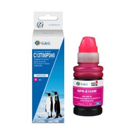 Bouteille d'encre compatible de première qualité C13T00P340 / 104 Epson - magenta