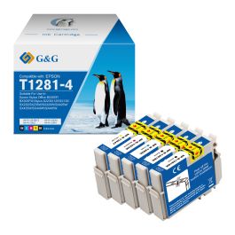 Cartouches compatible de première qualité C13T12854010 / T1285 Epson - multipack 4 couleurs : noire, cyan, magenta, jaune