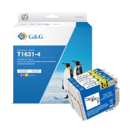 Cartouches compatible de première qualité C13T16364010 / 16XL Epson - multipack 4 couleurs : noire, cyan, magenta, jaune