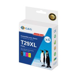 Cartouches compatible de première qualité C13T29964012 / 29XL Epson - multipack 4 couleurs : noire, cyan, magenta, jaune