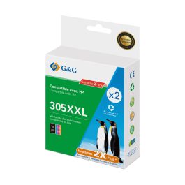 Cartouches compatible de première qualité 6ZA94AE / 305XXL HP - multipack 2 couleurs : noire, multicouleur