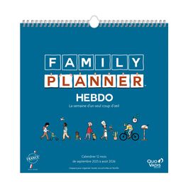 QUO VADIS Calendrier FAMILY PLANNER HEBDO, 2025/2026