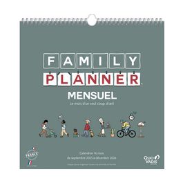 QUO VADIS Calendrier FAMILY PLANNER MENSUEL, 2025/2026