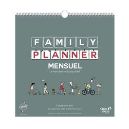 QUO VADIS Calendrier FAMILY PLANNER MENSUEL, 2026/2027