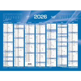 QUO VADIS Calendrier de banque bleu, 270 x 210 mm, 2026