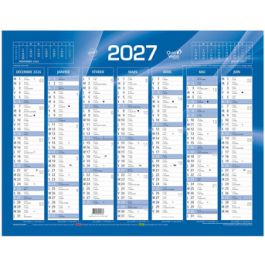 QUO VADIS Calendrier de banque bleu, 270 x 210 mm, 2027