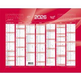 QUO VADIS Calendrier de banque rouge, 270 x 210 mm, 2026