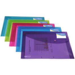 RAPESCO Pochette à documents, A4+, PP, couleurs assorties x5